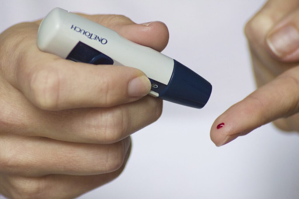 blood sugar testing to check for diabetes