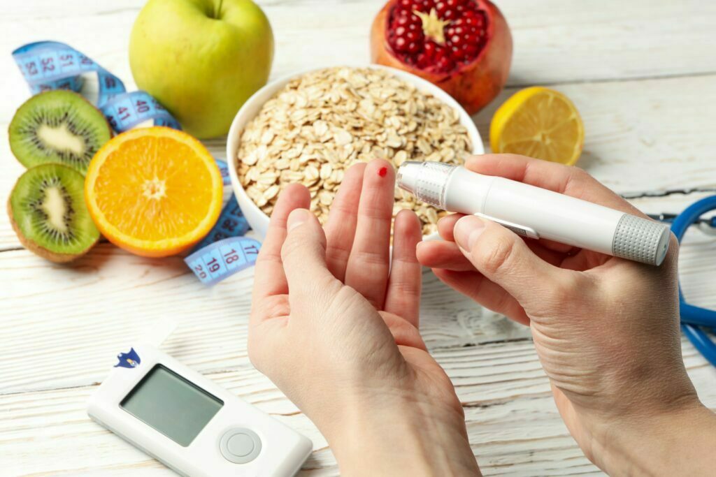checking blood sugar for diabetes mellitus care