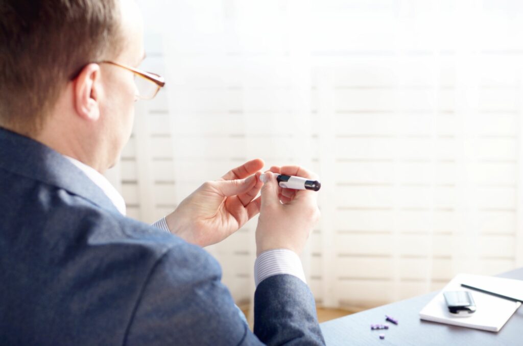 middle age man having hypoglycemia