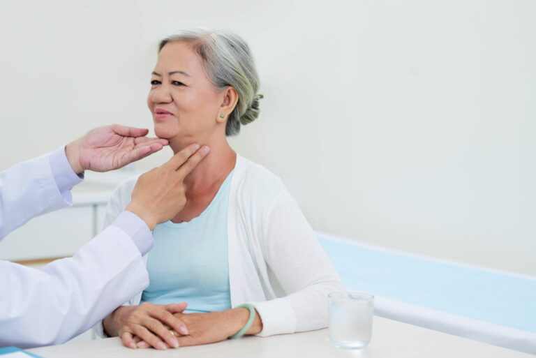 woman thyroid check-up woman thyroid check-up