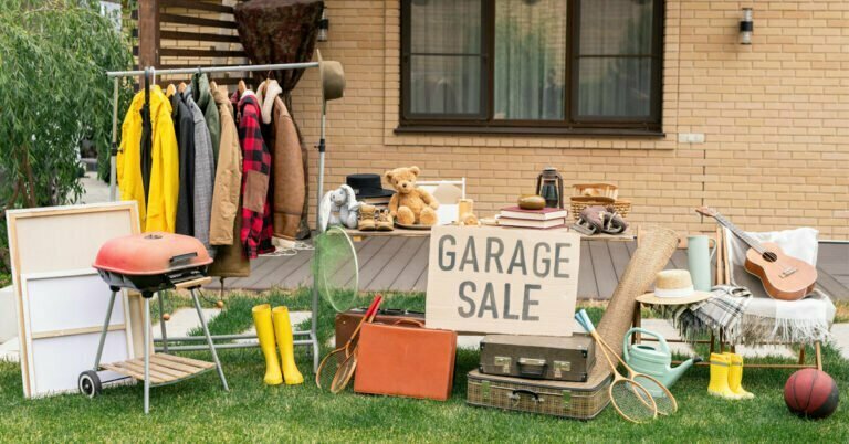 garage sale decluttering your home