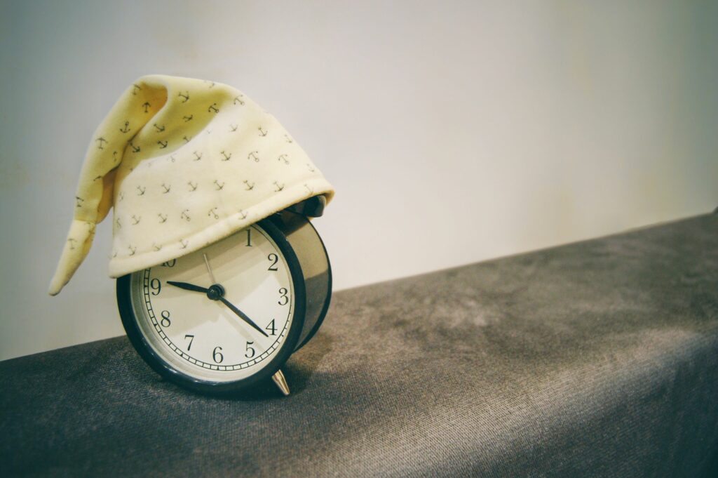 clock showing time to sleep