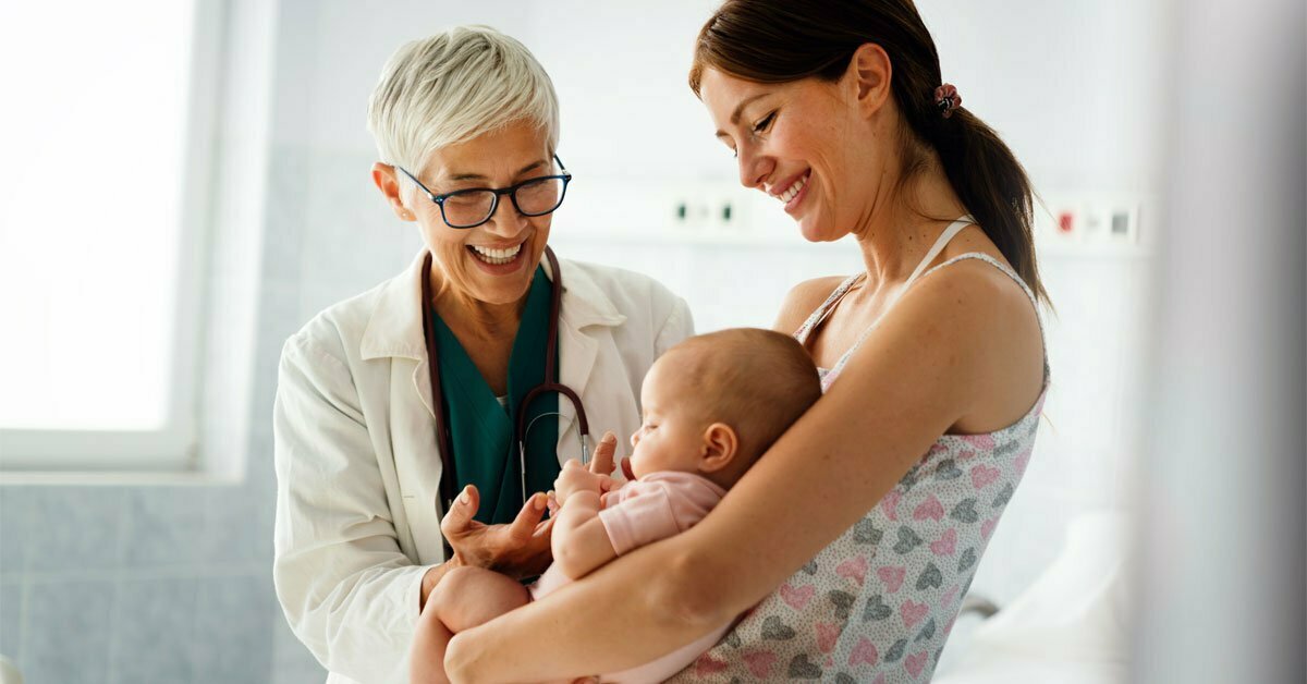 pediatric doctor examines baby healthcare management pediatric doctor examines baby healthcare management