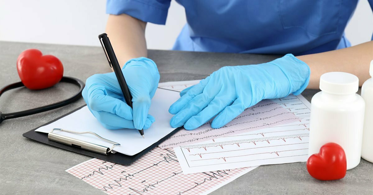 nurse analyzing atrial fibrillation results nurse analyzing atrial fibrillation results