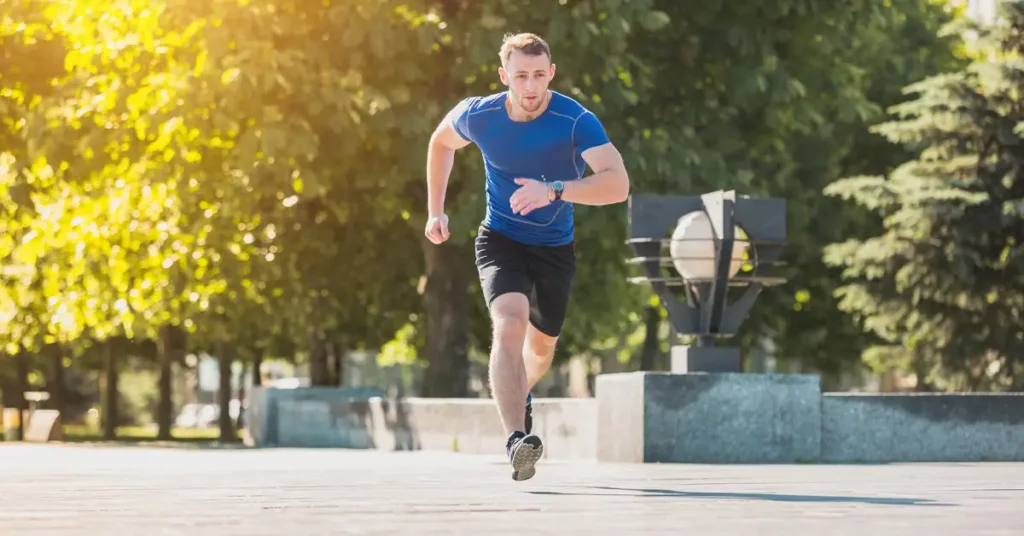 man running exercising to balance blood sugar levels