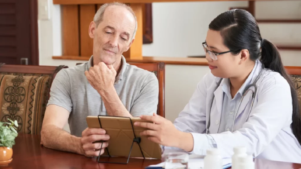 doctor and patient consultation for disease management protocol